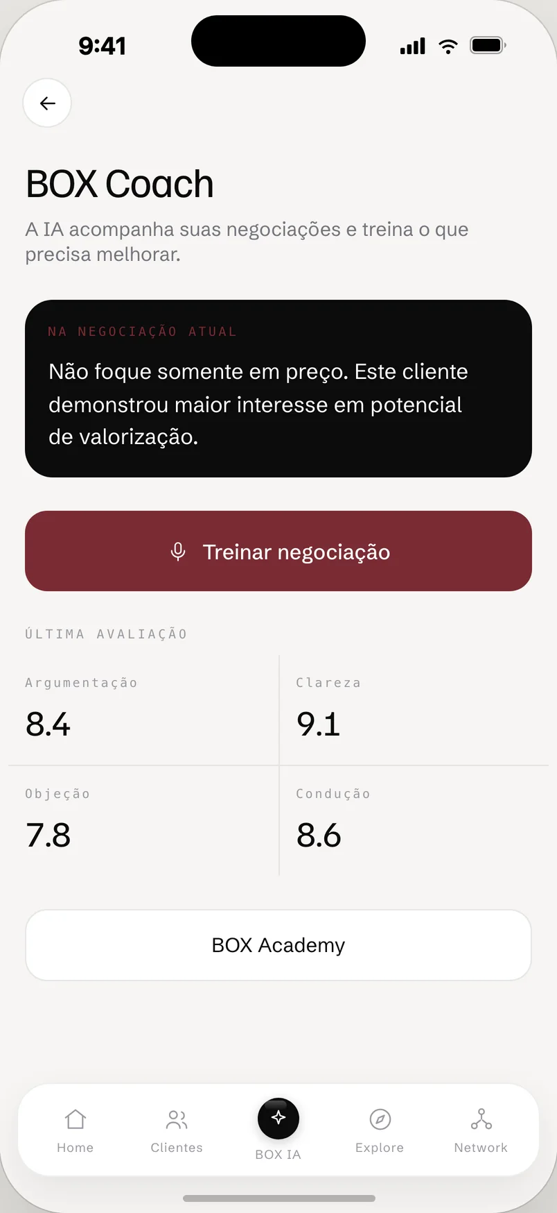 BOX OS App: BOX Coach
