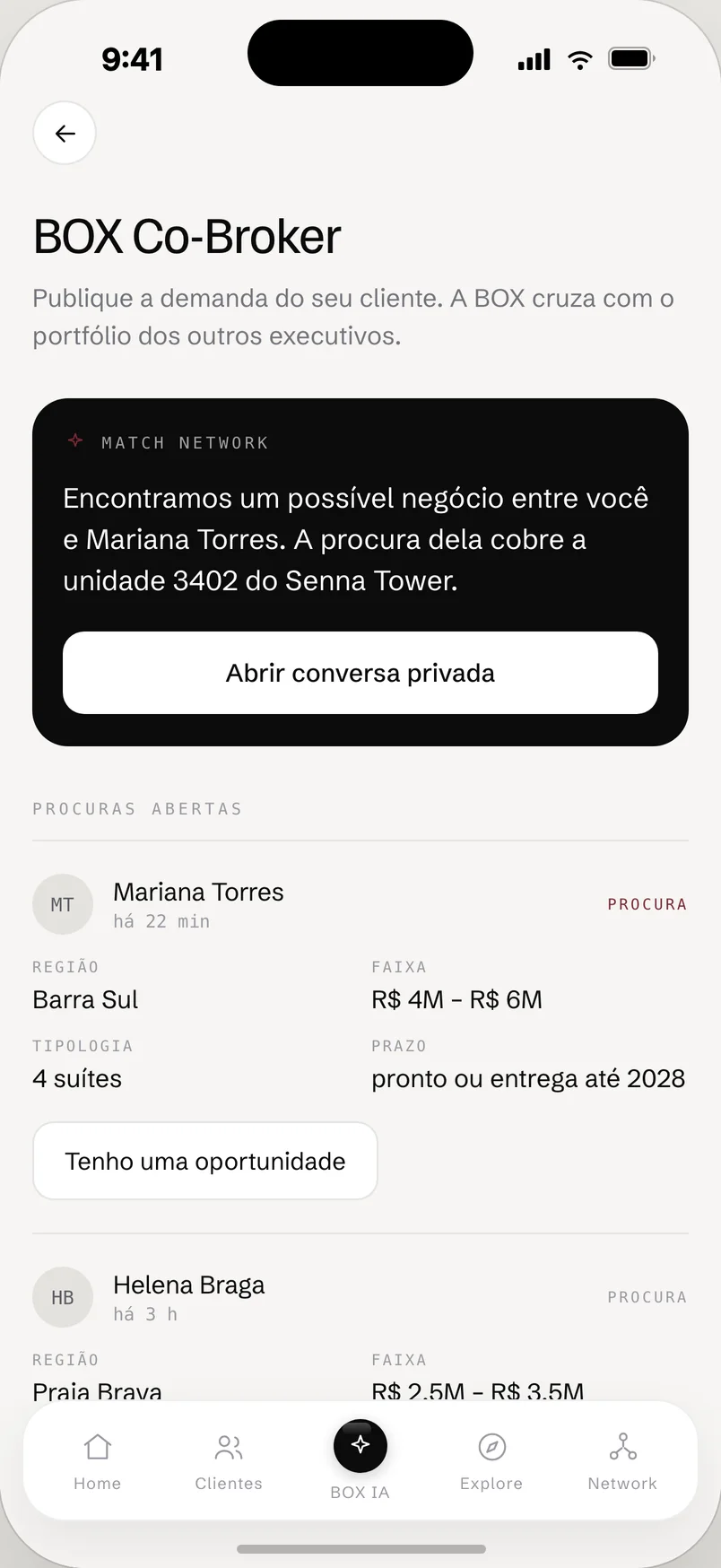 BOX OS App: Co-broker